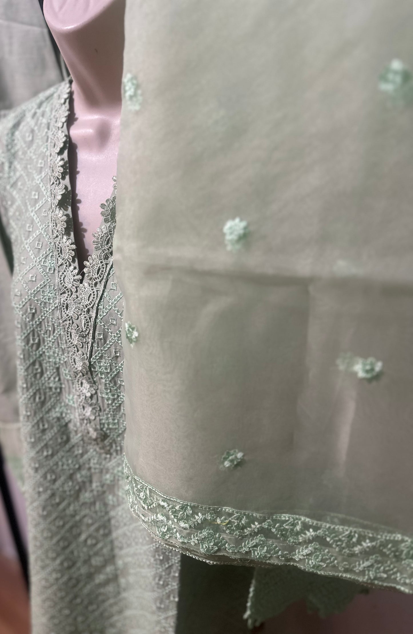 Liya Cotton Suit - Mint